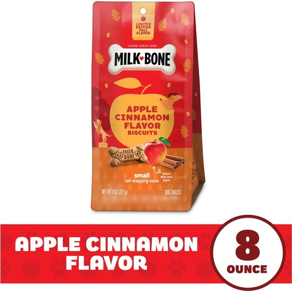 Milk-Bone Apple Cinnamon Flavor Biscuits Small Dog Treats, 8-oz bag