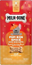 Milk-Bone Pup-kin Spice Artificial Pumpkin & Spice Flavor Biscuits Dog Treats, Small, 8-oz bag