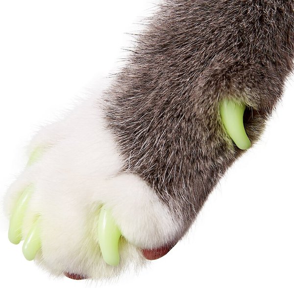 Purrdy Paws Soft Cat Nail Caps, 20 count, X-Small, Ultra Glow in the Dark slide 1 of 10