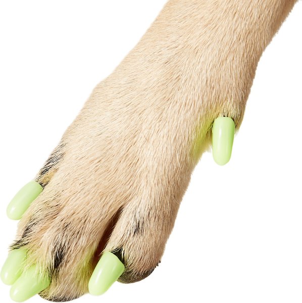 Purrdy Paws Soft Dog Nail Caps, 20 count, X-Small, Ultra Glow in the Dark slide 1 of 11