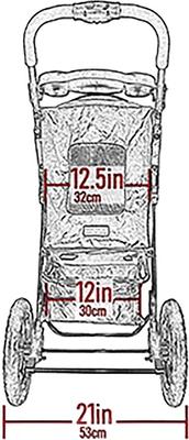 Show full view: Pet Gear NV No-Zip Dog & Cat Stroller, Dalmatian slide 3 of 11