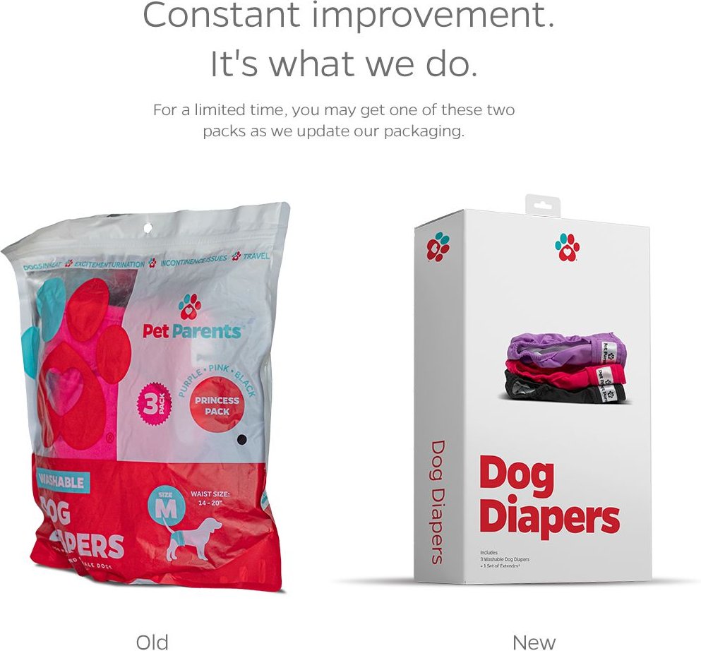 Pet Parents DiPees Disposable Male & Female Dog Diapers & Extendrs