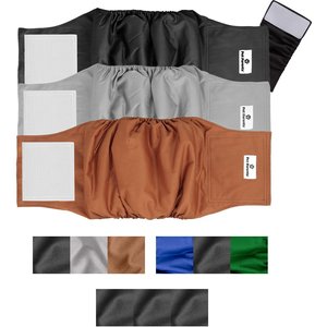 Pet Parents Belly Band Washable Male Dog Wrap + Extendrs, Natural, Small: 13 to 16-in waist, 3 count