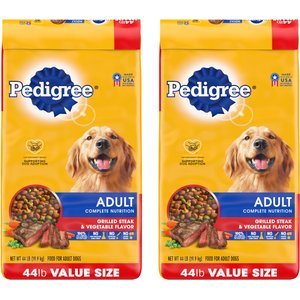 PEDIGREE Complete Nutrition Grilled Steak & Vegetable Flavor Dog Kibble ...