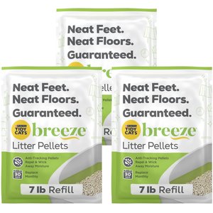 Tidy Cats Breeze Cat Litter Pellets Refill, 7-lb bag, bundle of 3