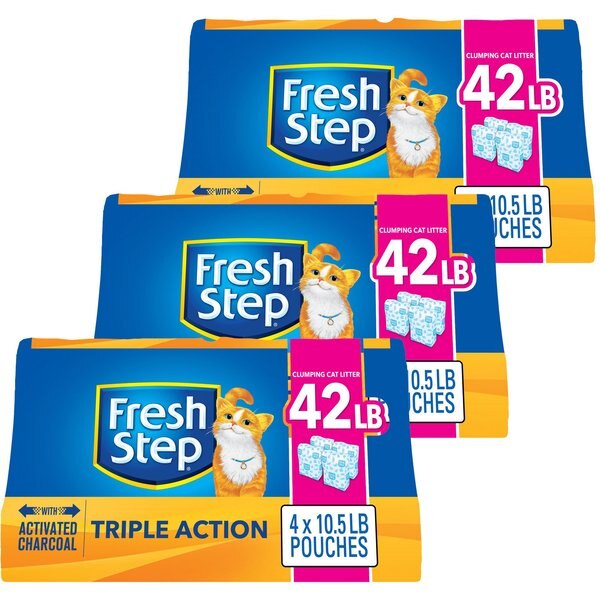 FRESH STEP Triple Action Scented Clumping Clay Cat Litter, 10.5lb bag