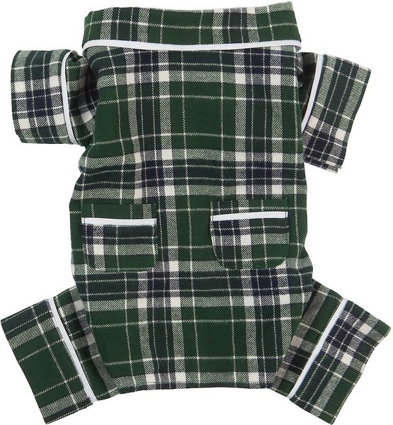 fabdog Red Buffalo Check Flannel Dog Pajamas