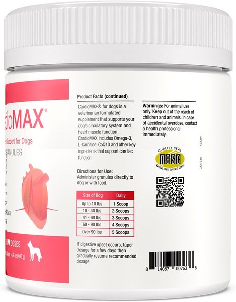 CardioMAX Heart Support Granules Supplement for Dogs, 90 Doses