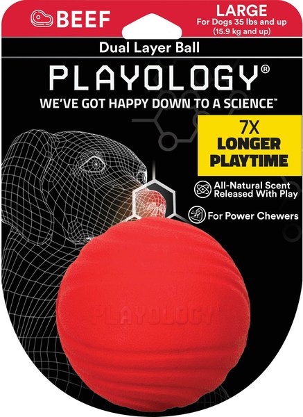 Temporarily Unavailable - PLAYOLOGY Beef Extreme Tough Dual Layer Ball ...