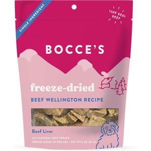 Bocce's Bakery Beef Wellington High-Protein Adult Freeze-Dried Dog & Cat Treats, 3-oz bag
