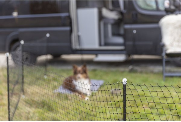 TRIXIE Portable Mesh Lightweight Outdoor Camping Fence Dog Exercise Playpen, Black