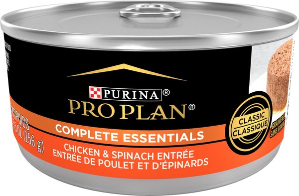 Purina Pro Plan Adult Grain-Free Classic Chicken & Spinach Entree Canned Cat Food, 5.5-oz, case of 24 slide 1 of 9