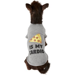 Fab Dog "Pizza Is My Cardio" Dog & Cat T-Shirt, 14-in