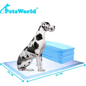 PetsWorld Gigantic Dog Training & Potty Pads, 36 x 36-in, Unscented, 150 count