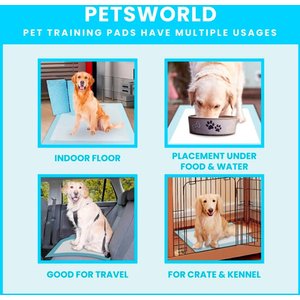 PetsWorld Gigantic Dog Training & Potty Pads, 36 x 36-in, Unscented, 150 count