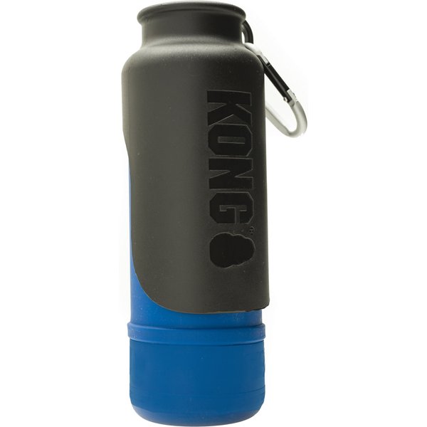 HIGHWAVE AutoDogMug Portable Dog Water Bottle & Bowl, Blue, 20oz bottle