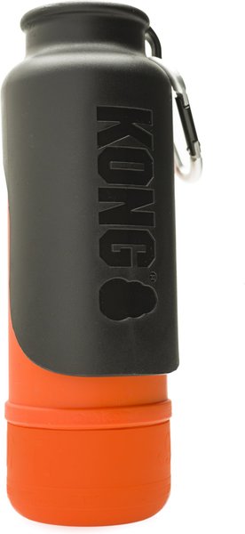 KONG H2O K9 UNIT Insulated Stainless Steel Dog Water Bottle & Travel Bowl,  Orange, 25-oz 