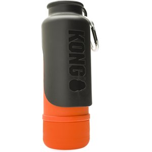 KONG H2O K9 UNIT Insulated Stainless Steel Dog Water Bottle & Travel Bowl, Orange, 25-oz