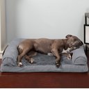 FurHaven Plush & Suede Orthopedic Sofa Cat & Dog Bed, Gray, Large