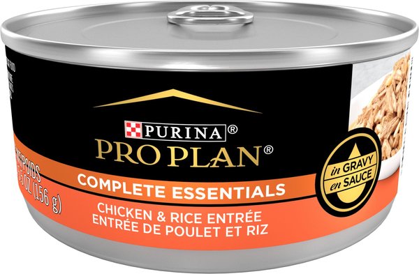 Purina Pro Plan Adult Chicken & Rice Entree in Gravy Canned Cat Food, 5.5-oz, case of 24 slide 1 of 9