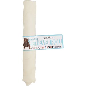 Pure & Simple Pet 8" Rawhide Retriever Roll Dog Treat, Large, 1 count
