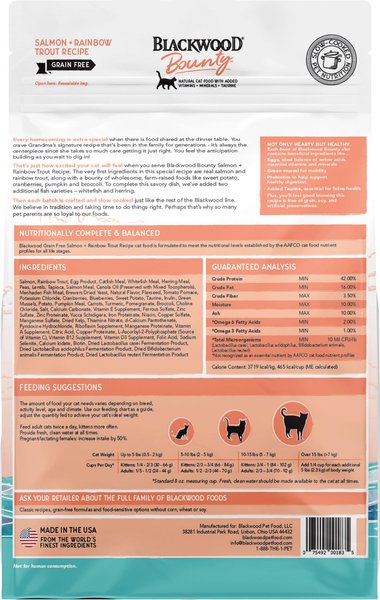 Blackwood Bounty Grain-Free Whitefish & Lentil Recipe Dry Cat Food