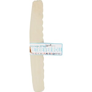 Pure & Simple Pet 10" Rawhide Retriever Roll Dog Treat, X-Large, 1 count