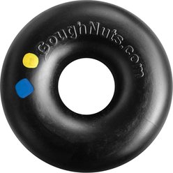 GoughNuts Heavy Duty Ring Tough Dog Chew Toy, Black, Maxx