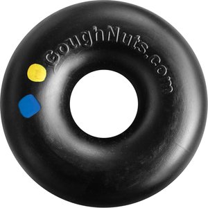GoughNuts Heavy Duty Ring Tough Dog Chew Toy, Black