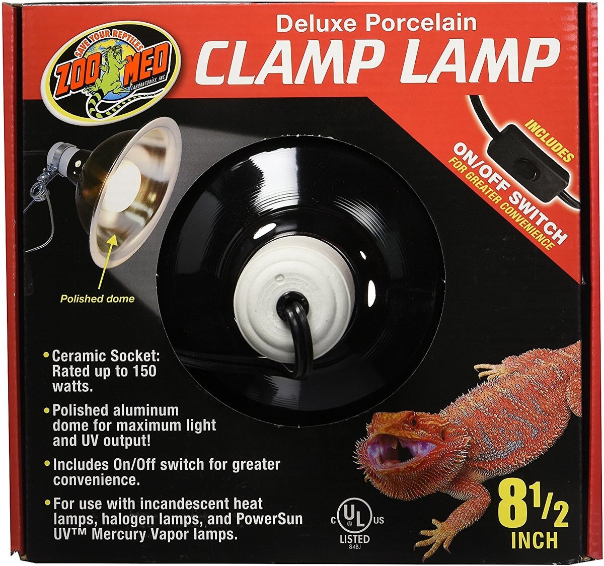 Zoo Med Deluxe Porcelain Clamp Lamp