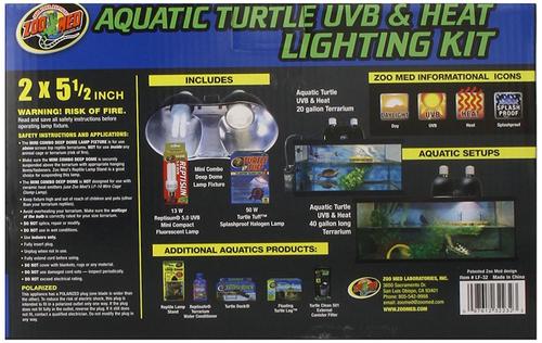 Show full view: Zoo Med Aquatic Turtle UVB & Heat Lighting Kit slide 2 of 5