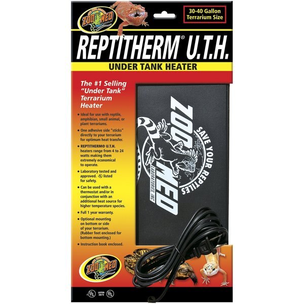 ZOO MED ReptiTherm Under Tank Heater, 3040 gal Terrarium