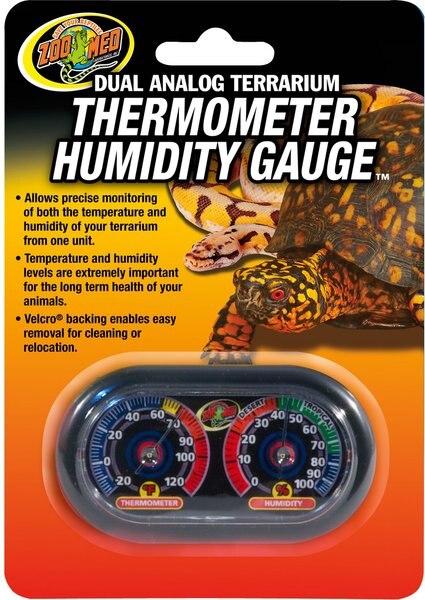 Zoo Med Dual Analog Thermometer & Humidity Gauge slide 1 of 2