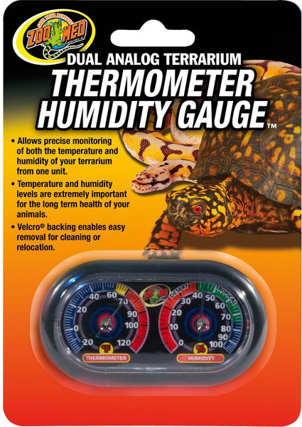 Zoo Med Dual Analog Thermometer & Humidity Gauge slide 1 of 3