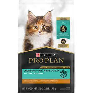 Purina Pro Plan Kitten Chicken & Egg Formula Grain-Free Kitten Food, 3.2-lb bag
