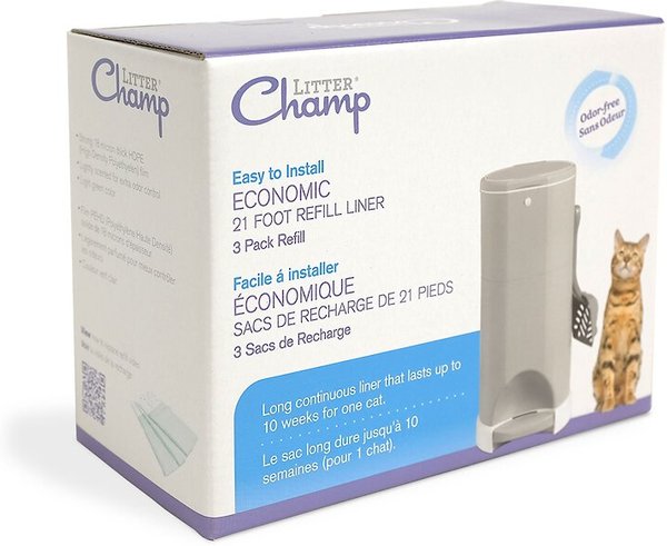 Litter Champ Cat Litter Waste Disposal System Scented Refill Liner, 3 count slide 1 of 3
