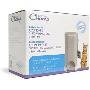 Litter Champ Cat Litter Waste Disposal System Scented Refill Liner, 3 count