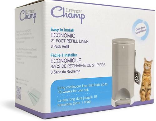 Show full view: Litter Champ Cat Litter Waste Disposal System Scented Refill Liner, 3 count slide 2 of 4