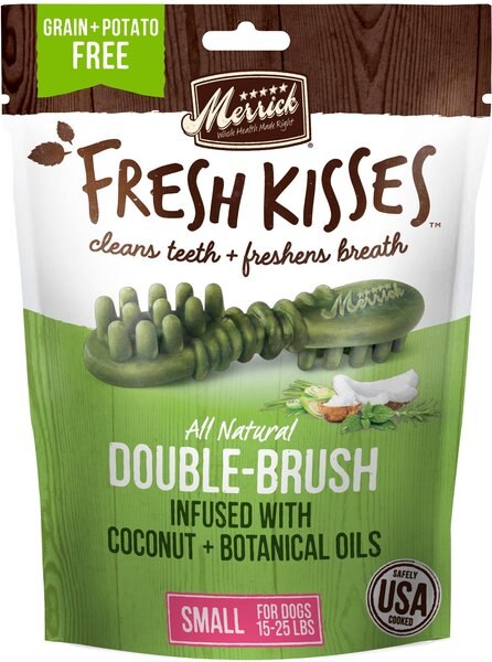 Merrick Fresh Kisses Infused with Coconut Oil & Botanicals Small Dental Dog Treats, 9 count slide 1 of 9