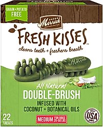 Merrick Fresh Kisses Infused with Coconut Oil & Botanicals Medium Dental Dog Treats, 22 count slide 1 of 8