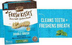 Merrick Fresh Kisses Double-Brush Mint Breath Strip Infused X-Small Dental Dog Treats, 78 count slide 2 of 8