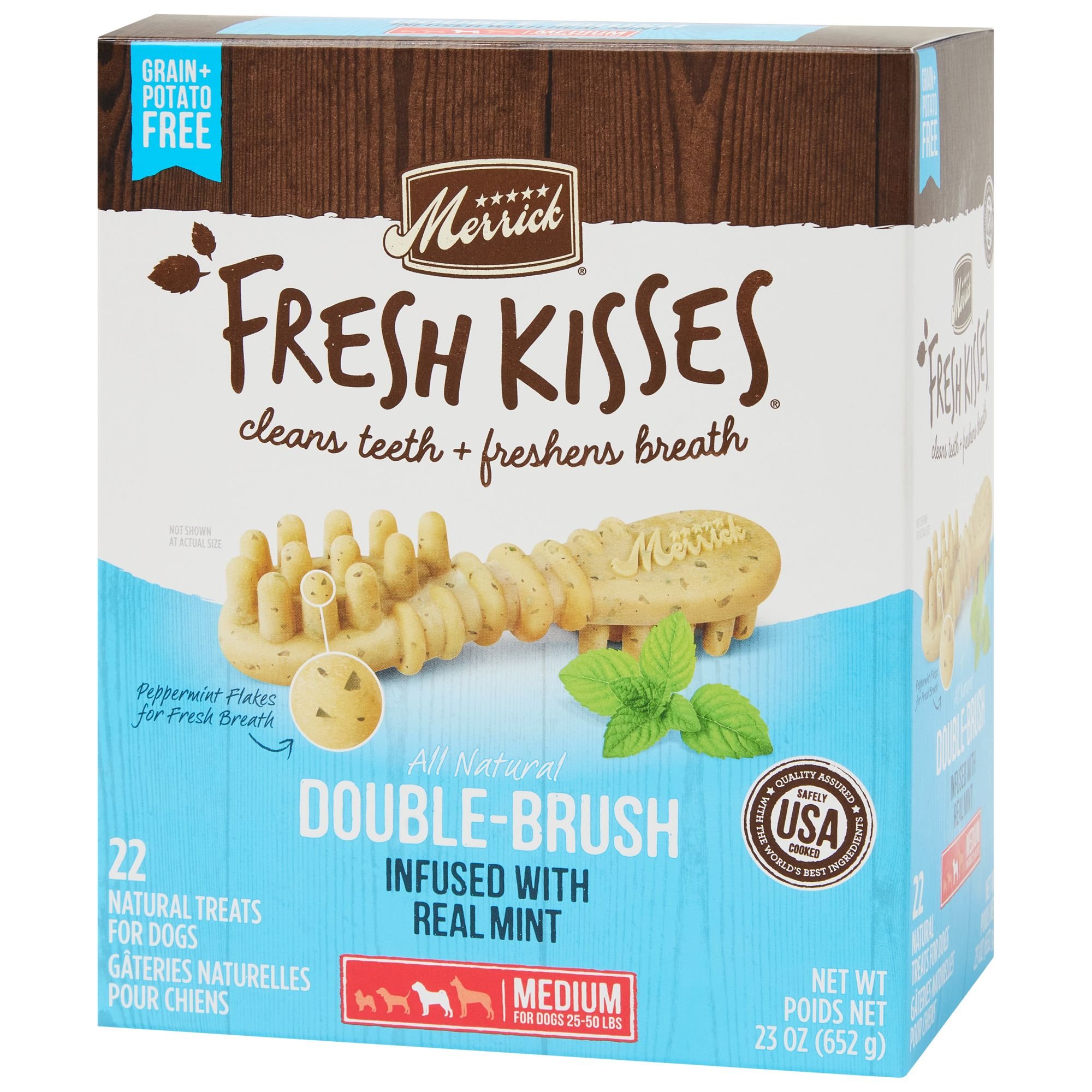MERRICK Fresh Kisses DoubleBrush Mint Breath Strip Infused Medium