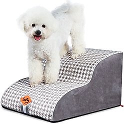 LaiFug Dog Stairs, Black & White, Small: 2-Step