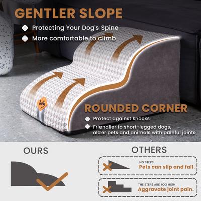 Show full view: LaiFug Dog Stairs, Black & White, Small: 2-Step slide 2 of 9