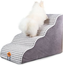 LaiFug Dog Stairs, Black & White, Large: 4-Step