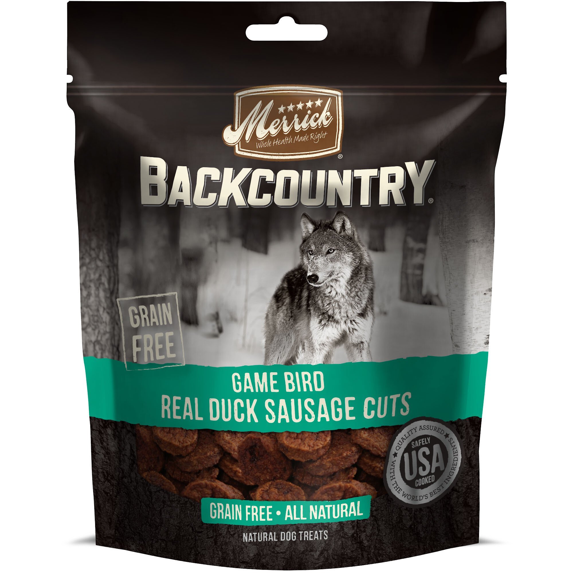 Merrick Backcountry Game Bird Grain Free Real Duck Sausage Cuts Dog Treats Merrick Backcountry Game Bird Grain Free Real Duck Sausage Cuts Dog Treats