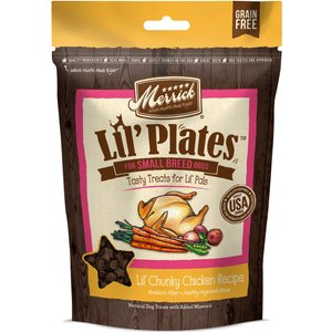 Merrick Lil' Plates Lil' Chunky Chicken Recipe Grain-Free Dog Treats, 6-oz bag