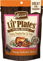 Merrick Lil' Plates Teensy Turducken Recipe Grain-Free Dog Treats, 5-oz bag