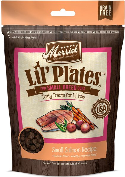 Merrick Lil' Plates Small Salmon Recipe Grain-Free Dog Treats, 5-oz bag slide 1 of 9