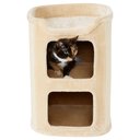 Frisco 24-in 2-Story Faux Fur Cat Condo, Cream